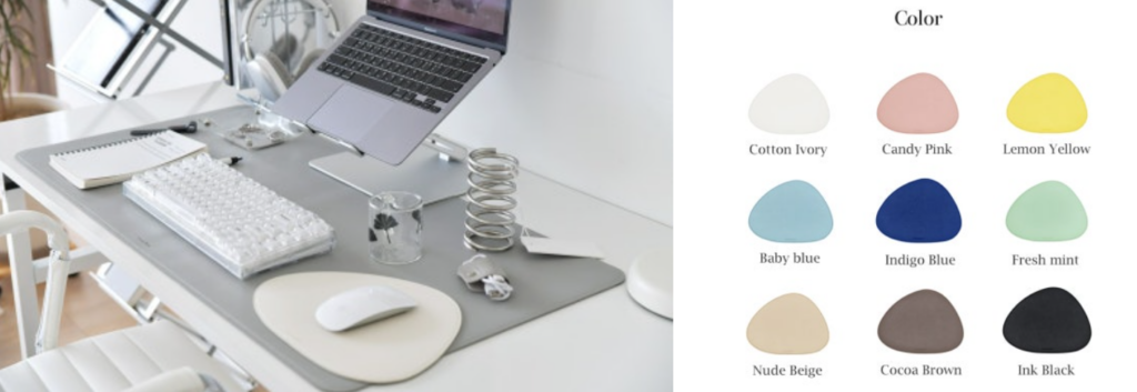 커먼누보 조약돌 마우스패드 9가지 감성 컬러 라인업(코튼 아이보리, 인디고 블루 등) 입학 선물